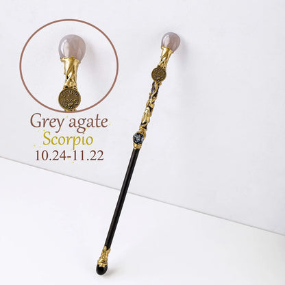 1PC Zodiac Constellation Crystal Scepter Magic Fairy Stick