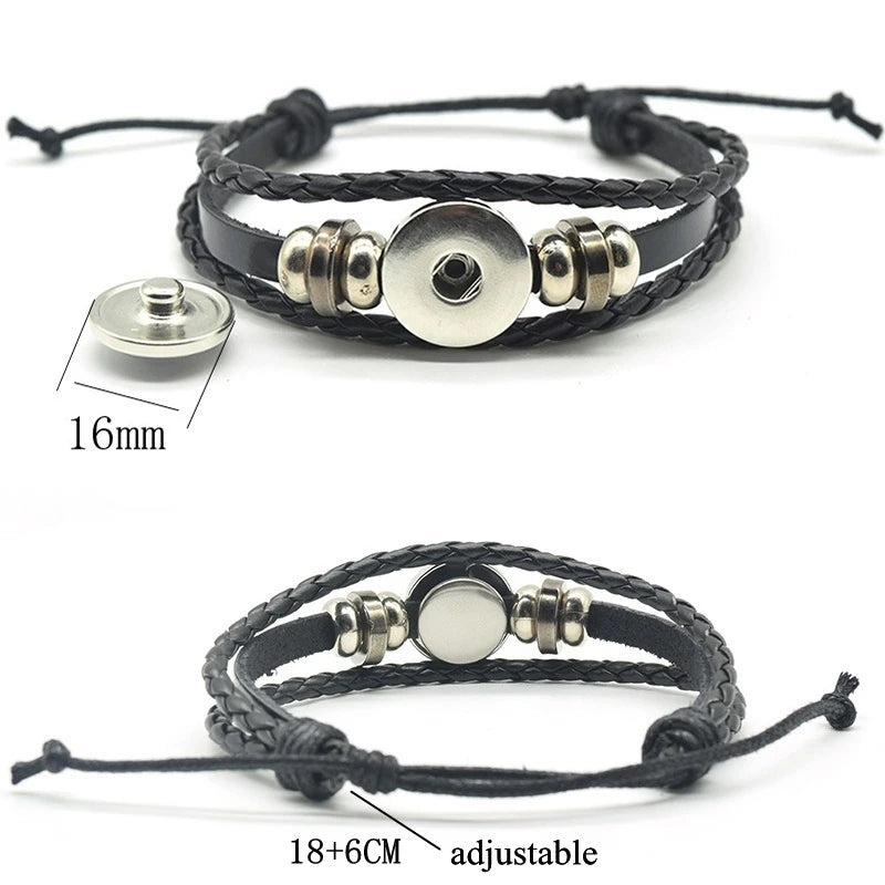 Zodiac Charm Constellation Luminous Leather Bracelet