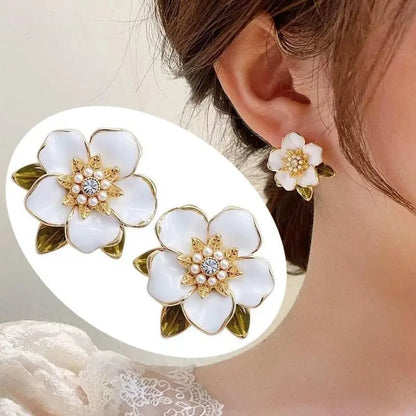 Korean Crystal Heart Earrings