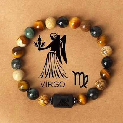 Zodiac Sign Constellation Beaded Charm Bracelet