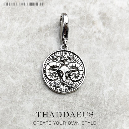 925 Sterling Silver Zodiac Sign Vintage Charm Pendant