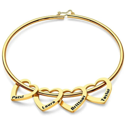 Personalized Heart Name Bracelet