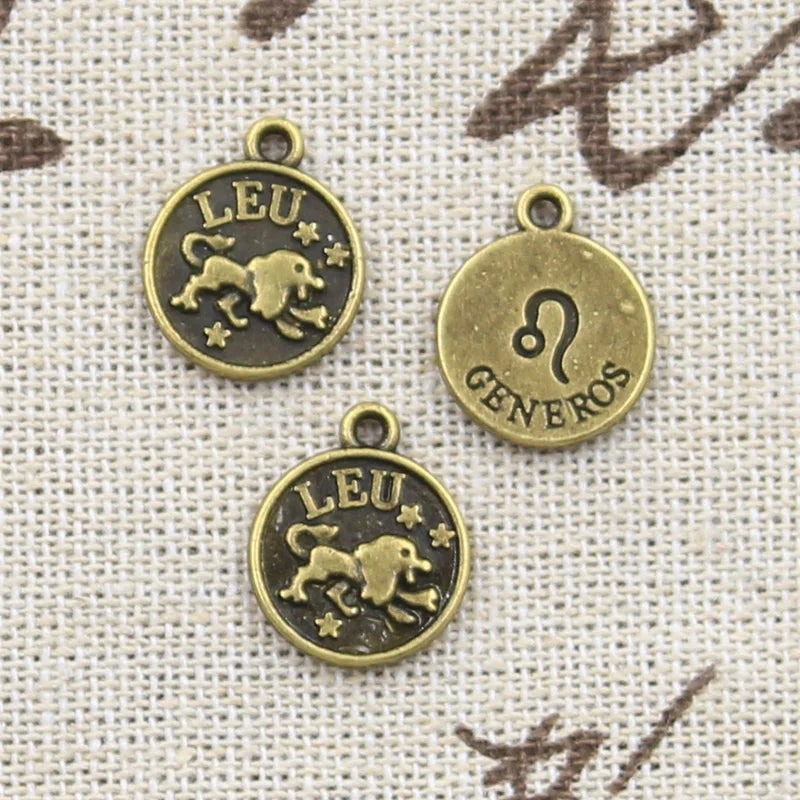 Zodiac Tibetan Bronze Color Charm Pendant