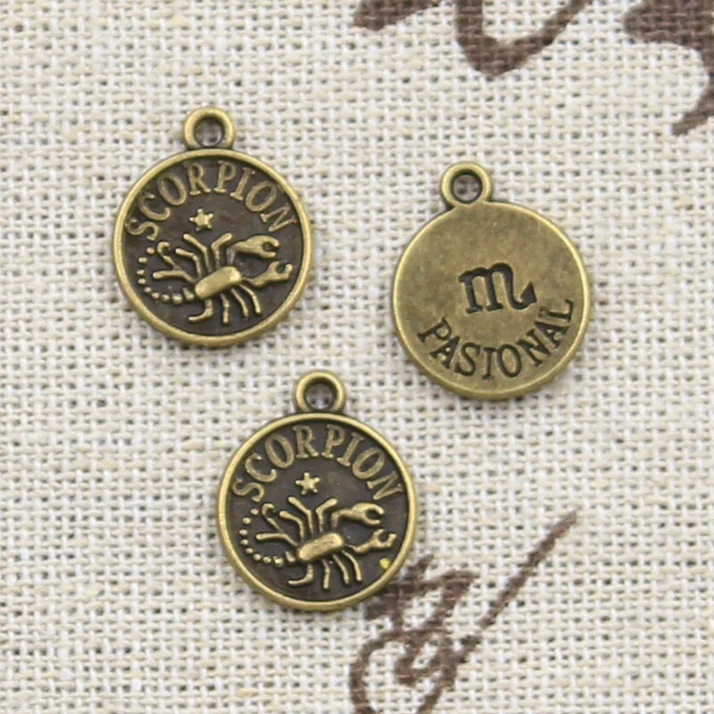 Zodiac Tibetan Bronze Color Charm Pendant
