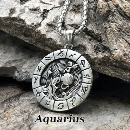 Constellation Zodiac Sign Pendant Necklace