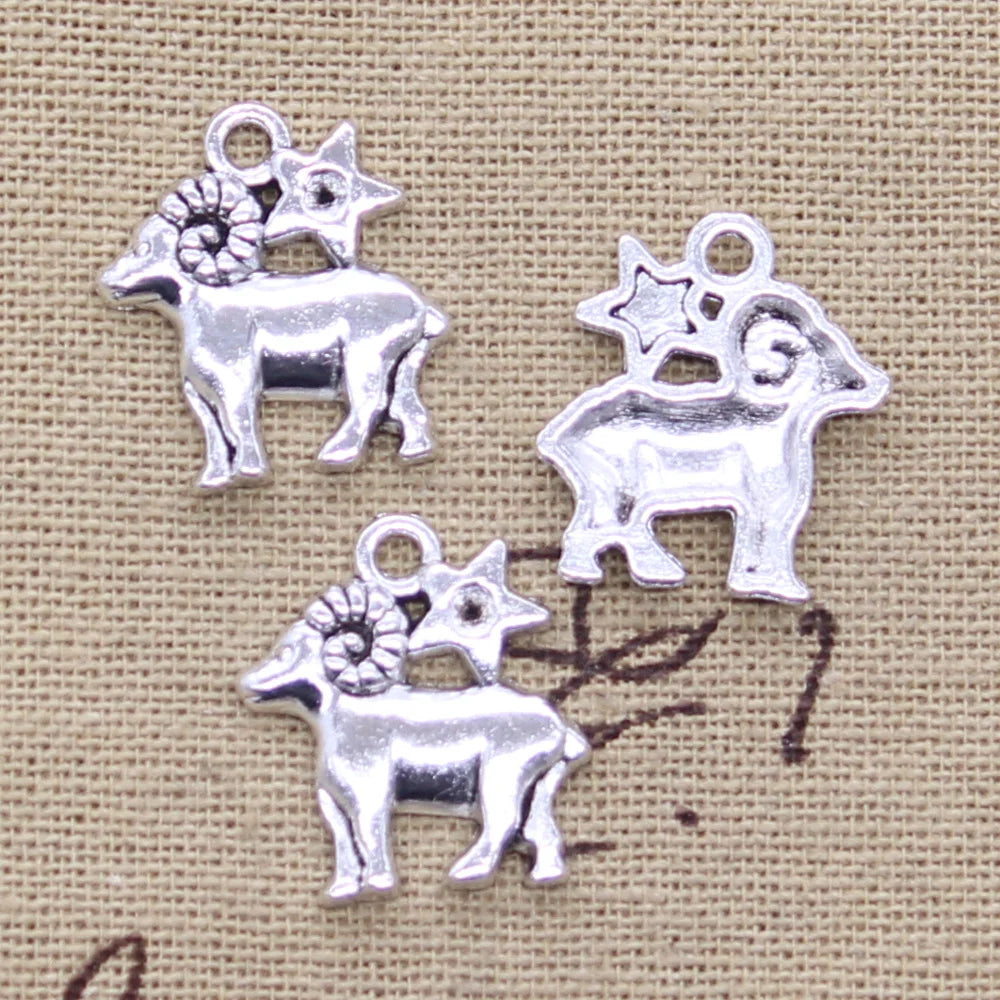 Zodiac Charm DIY Antique Pendant