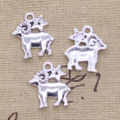 Zodiac Charm DIY Antique Pendant