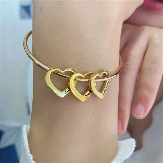 Personalized Heart Name Bracelet