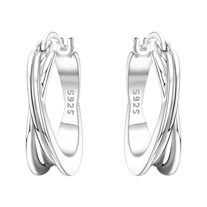 Elegant Sterling Silver Hoops