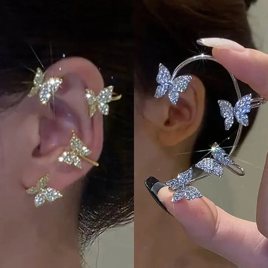 Korean Butterfly Ear Cuffs