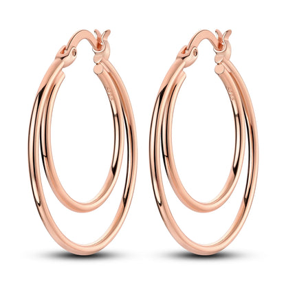 Elegant Sterling Silver Hoops