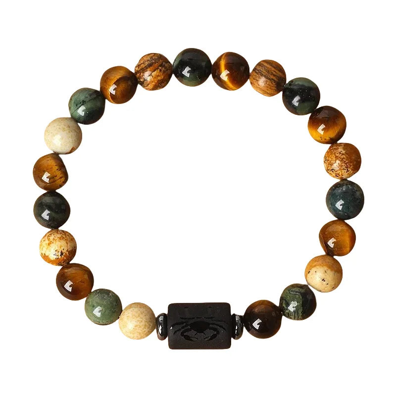 Zodiac Sign Constellation Beaded Charm Bracelet