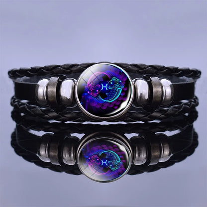 Zodiac Sign Constellation Charm Bracelet