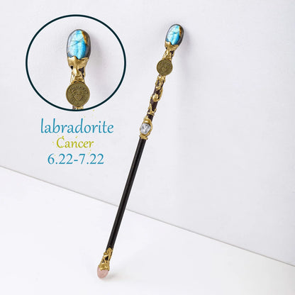 1PC Zodiac Constellation Crystal Scepter Magic Fairy Stick