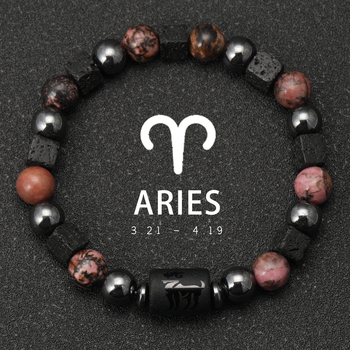Natural Stone Zodiac Sign Bracelet