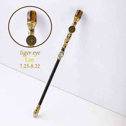 1PC Zodiac Constellation Crystal Scepter Magic Fairy Stick