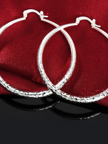 Elegant Sterling Silver Hoop Earrings