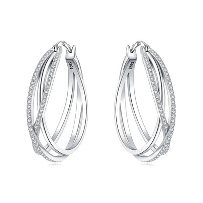 Elegant Sterling Silver Hoops