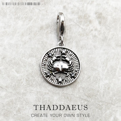 925 Sterling Silver Zodiac Sign Vintage Charm Pendant