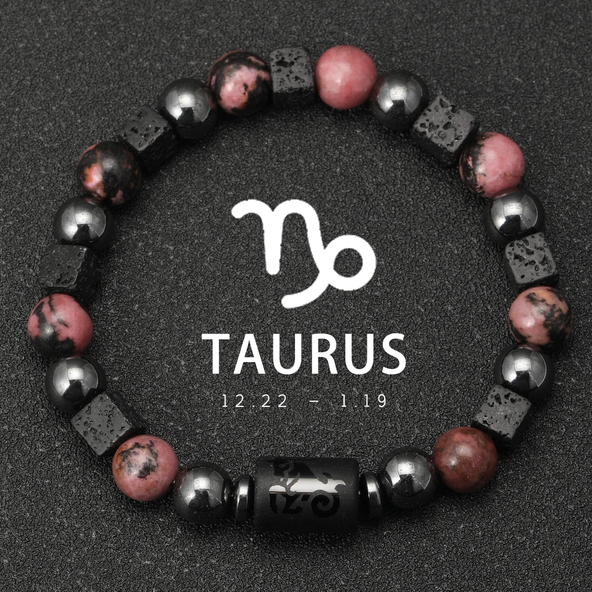 Natural Stone Zodiac Sign Bracelet