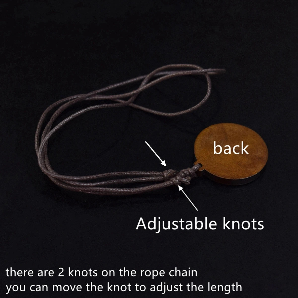Zodiac Sign Rope Chain Constellation Wooden Pendant Necklace