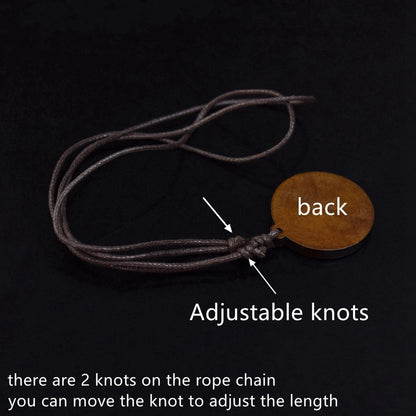 Zodiac Sign Rope Chain Constellation Wooden Pendant Necklace