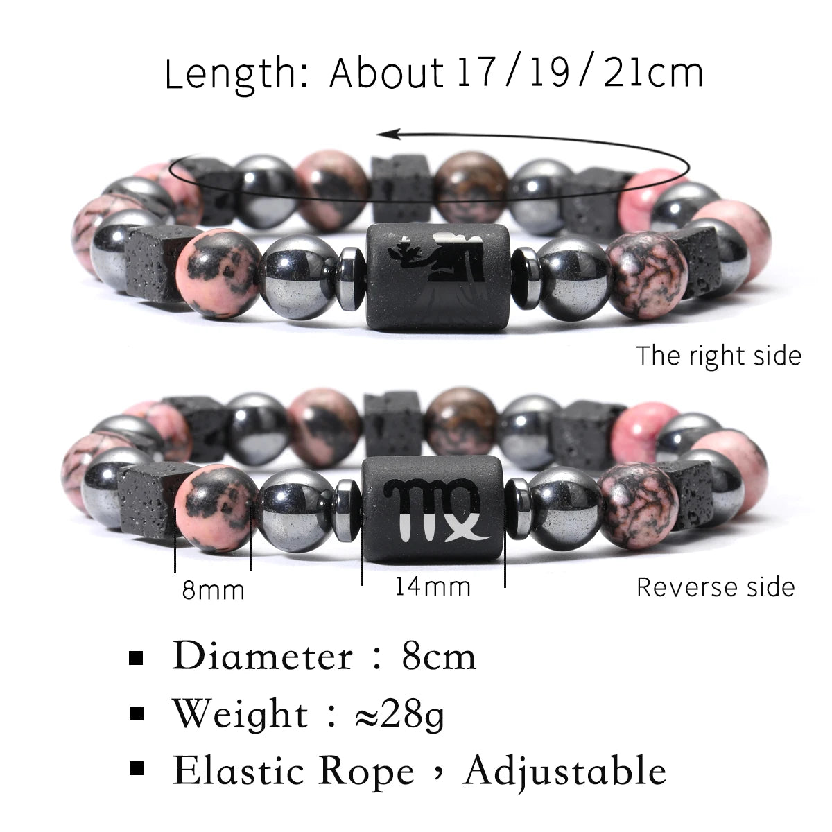 Natural Stone Zodiac Sign Bracelet