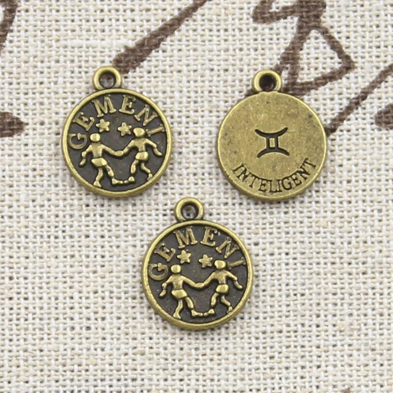 Zodiac Tibetan Bronze Color Charm Pendant