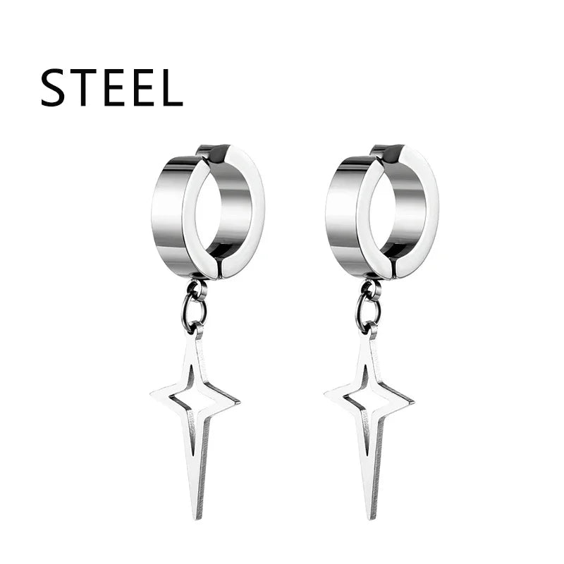 Bold Cross Clip Earrings