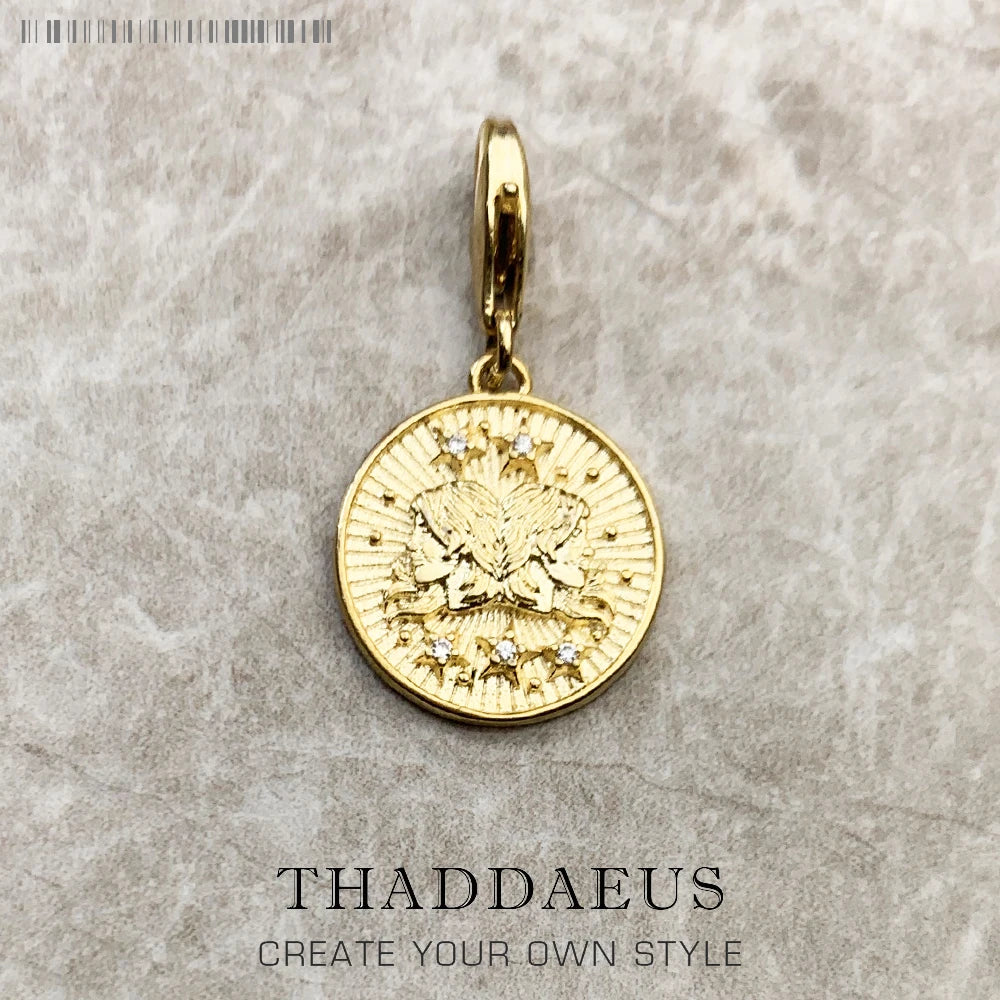 925 Sterling Silver Zodiac Sign Vintage Charm Pendant