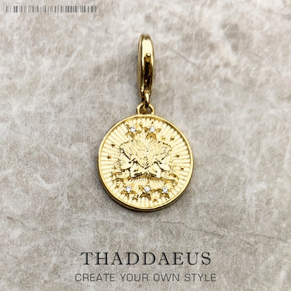925 Sterling Silver Zodiac Sign Vintage Charm Pendant