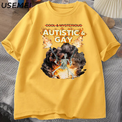 Autistic & Gay Skeleton Tee