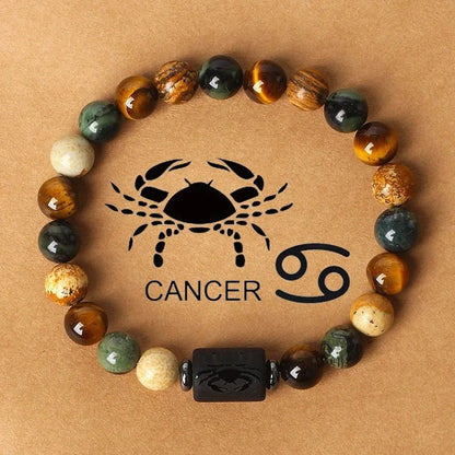 Zodiac Sign Constellation Beaded Charm Bracelet