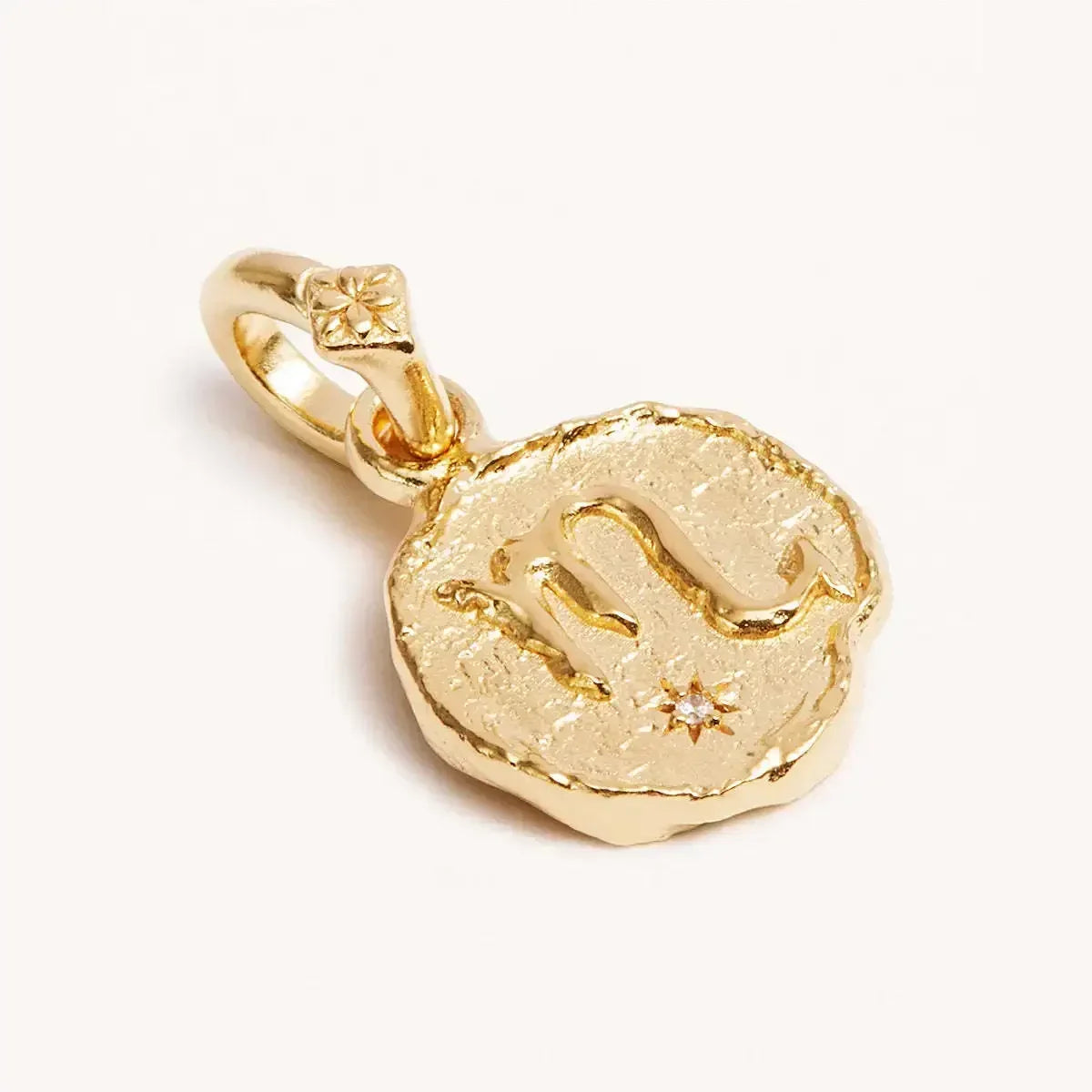 Constellation Vintage Zodiac Sign Coin Pendant Stainless Steel Necklace