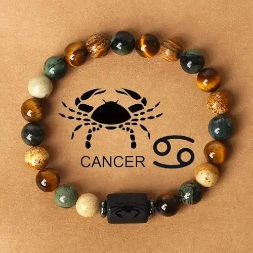 Zodiac Sign Constellation Beaded Charm Bracelet