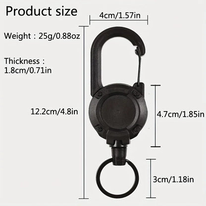 Retractable Carabiner Keychain Clip