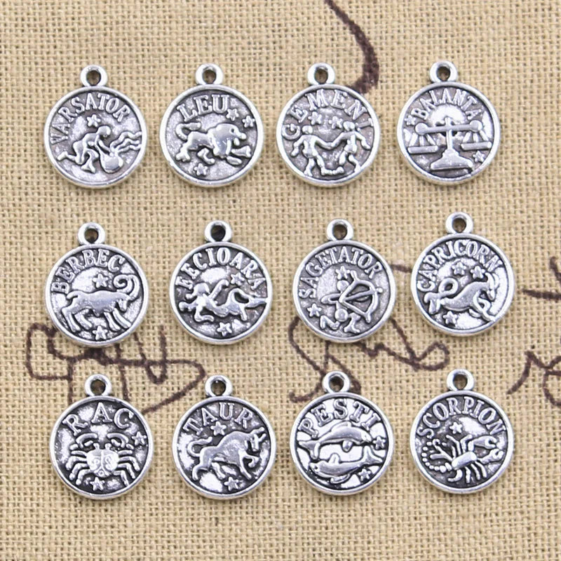 Zodiac Tibetan Bronze Color Charm Pendant