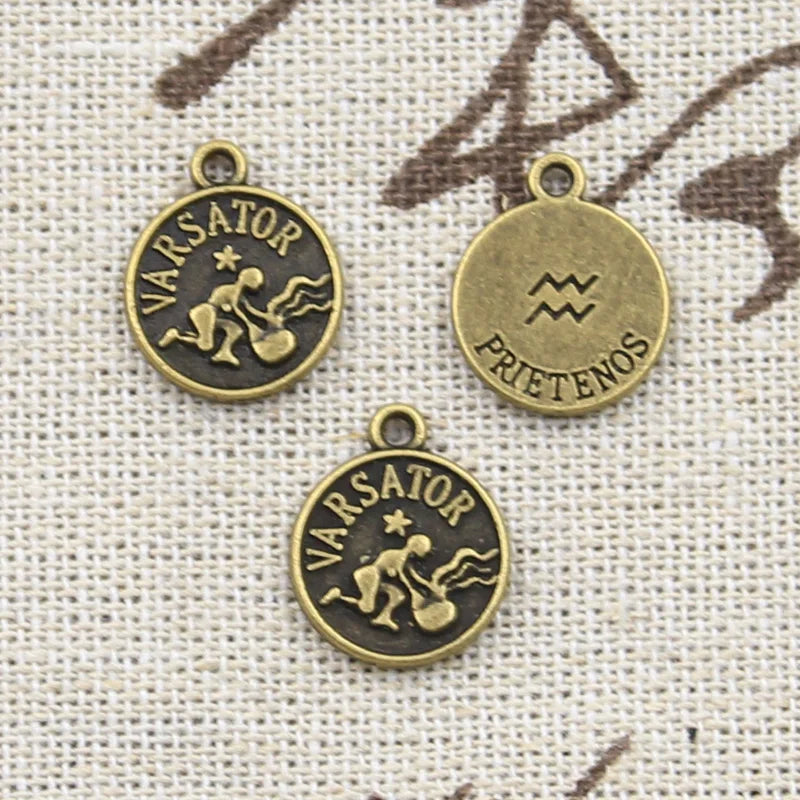 Zodiac Tibetan Bronze Color Charm Pendant
