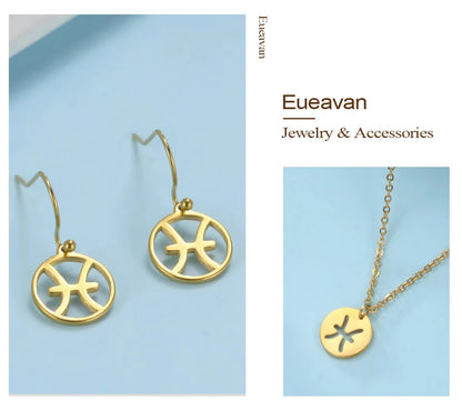 Zodiac Sign Stainless Steel Charm Pendant