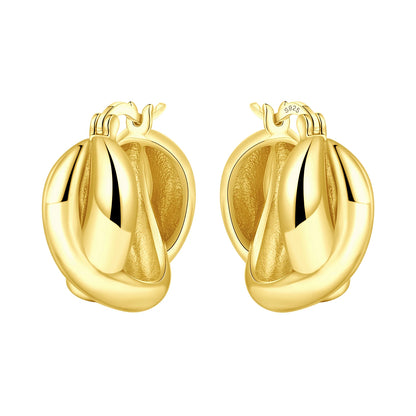 Elegant Sterling Silver Hoops