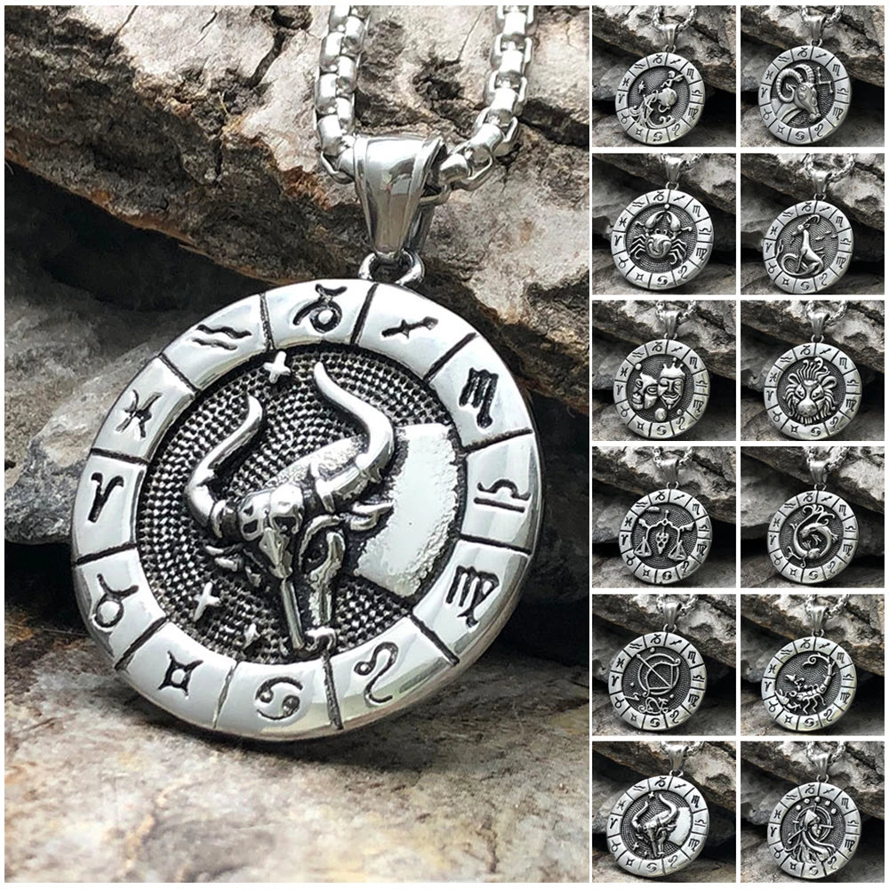 Constellation Zodiac Sign Pendant Necklace