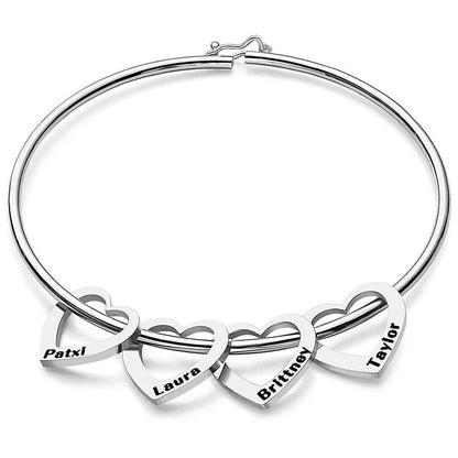 Personalized Heart Name Bracelet