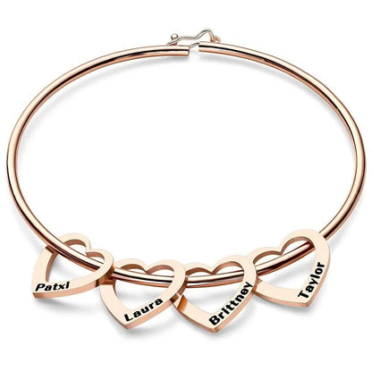 Personalized Heart Name Bracelet