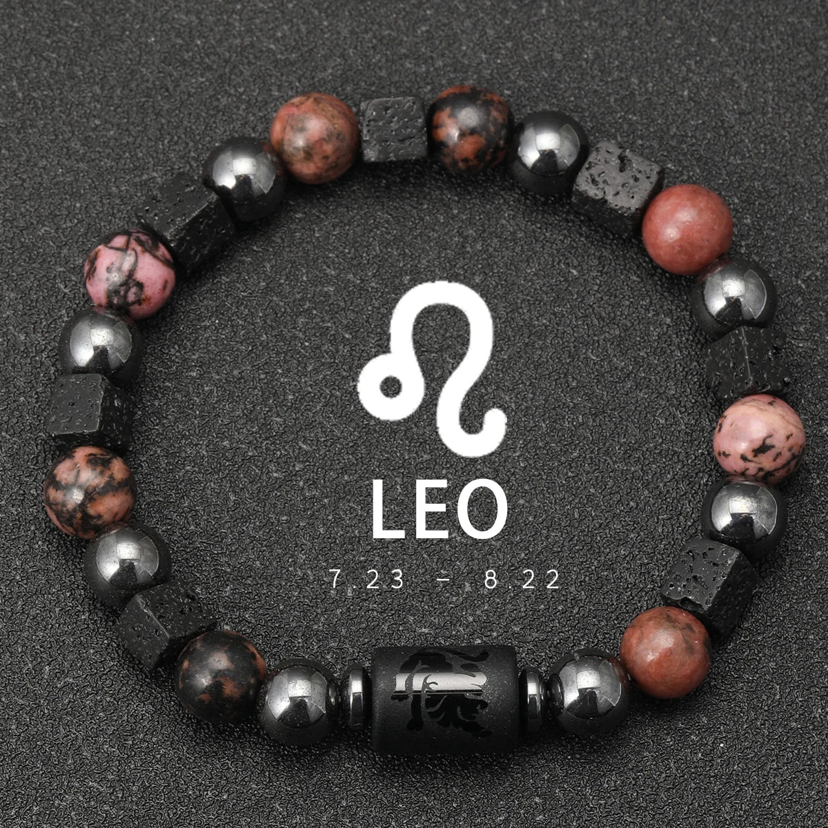 Natural Stone Zodiac Sign Bracelet
