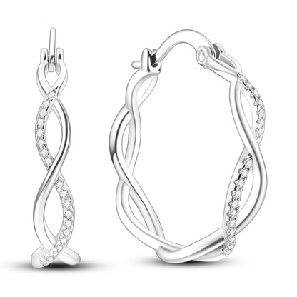 Elegant Sterling Silver Hoops
