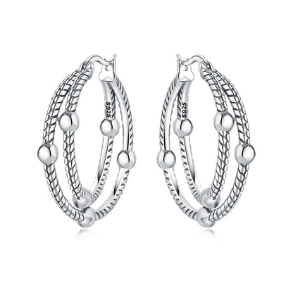 Elegant Sterling Silver Hoops