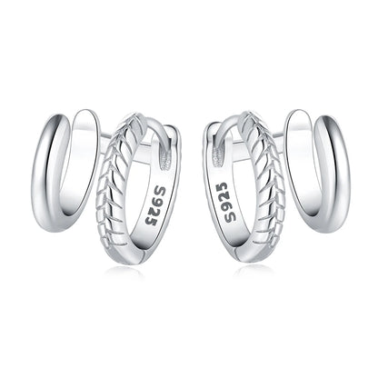 Elegant Sterling Silver Hoops
