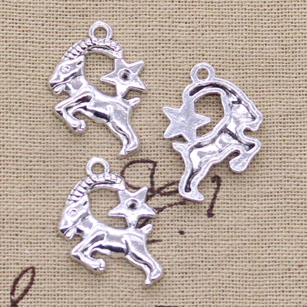 Zodiac Charm DIY Antique Pendant