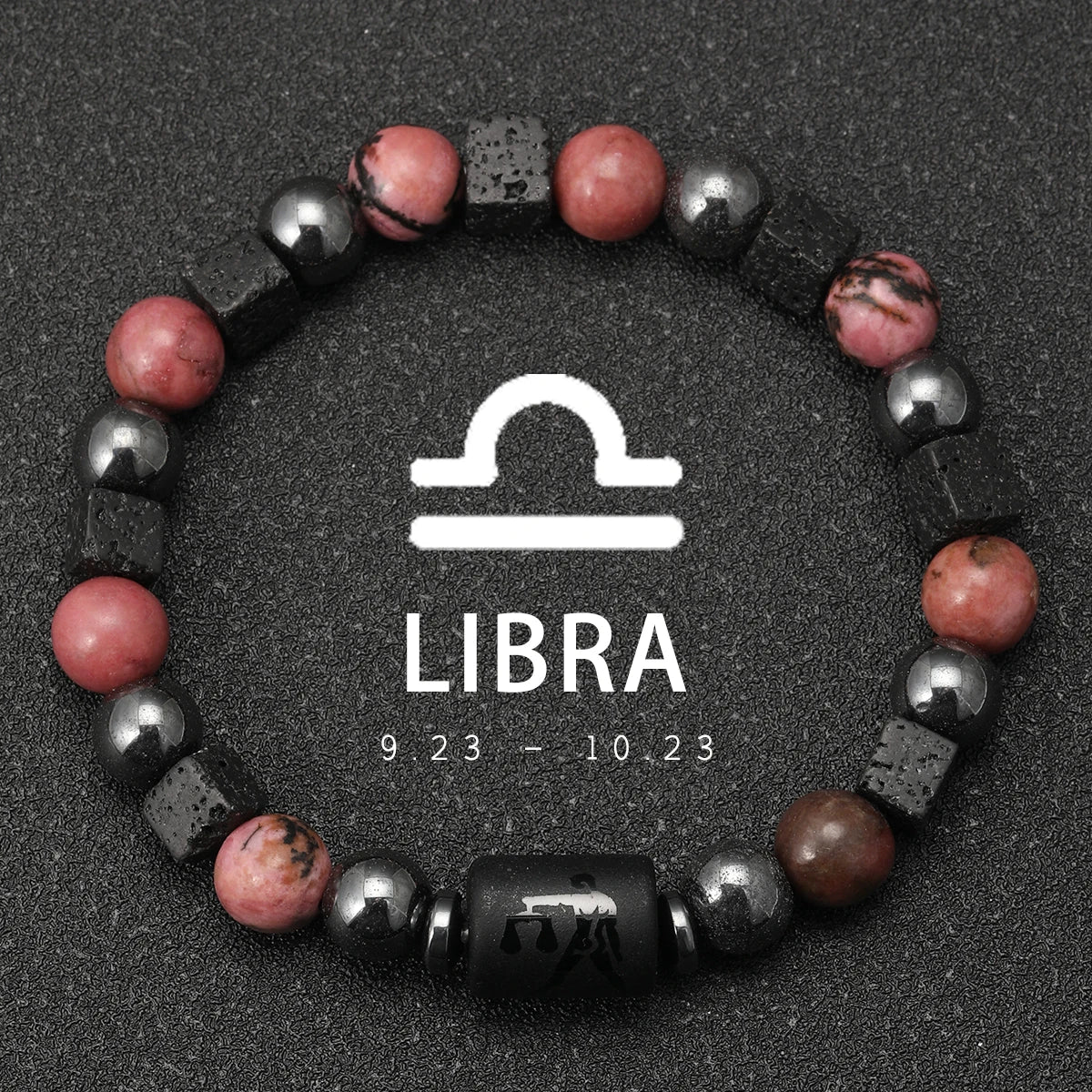 Natural Stone Zodiac Sign Bracelet