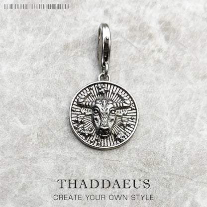 925 Sterling Silver Zodiac Sign Vintage Charm Pendant